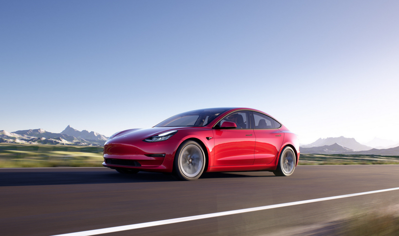 特斯拉Model 3，圖片來源：特斯拉